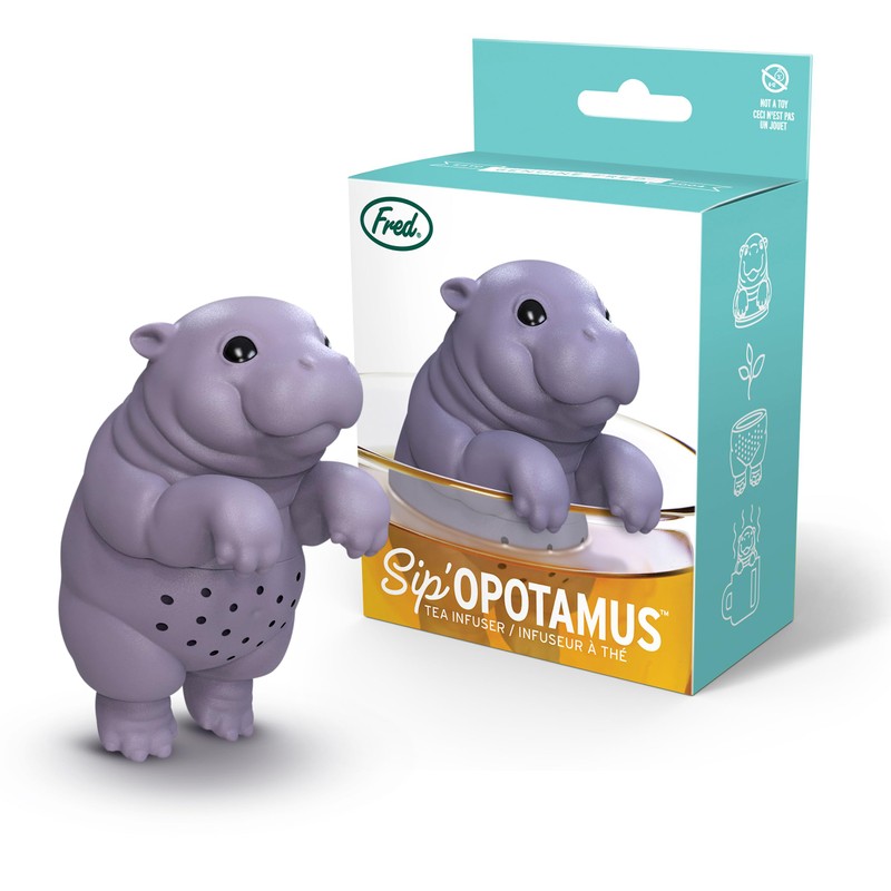 Genuine Fred SIP'OPOTAMUS Baby Hippo Tea Infuser – Moo Deng