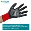 A406 A406 24 Pair Red Work Gloves Nitrile Coated for
