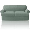 PrinceDeco T Cushion Loveseat Slipcover 3 Pieces Sofa Covers for