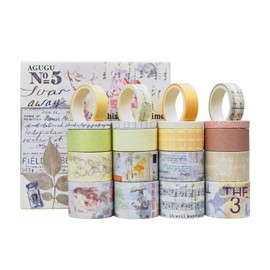 HAKUKU 20 Rollos de Cinta Adhesiva Vintage Butterfly Botanical Nature Washi Cinta para Bullet Journal, DIY, Scrapbooking, Blocs de notas, Envoltura de regalos, Artes y Manualidades