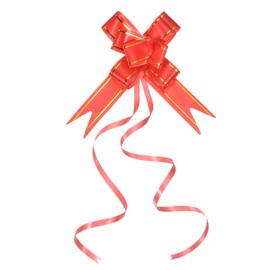 M METERXITY 40 Pack Pull Bows - Presents Wrap String Bow Ribbons Golden Thread Style Decorative Bows Ties Apply to Wedding/Party/Birthday/Decoration, (2.8 Inch Red)