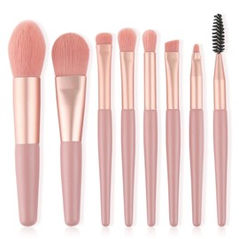 FZLANQ 2Sets of Makeup Brushes Sets Professional Eyeshadow Blusher Brushes Premium Travel Makeup Brushes Portable Eyeliner Brushes with Bag for Travel Daily Makeup