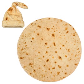 Burrito Swaddle Blanket Tortilla Baby Blanket and Hat, 90cm Soft Flannel Baby Burritos Safe Shower Blanket