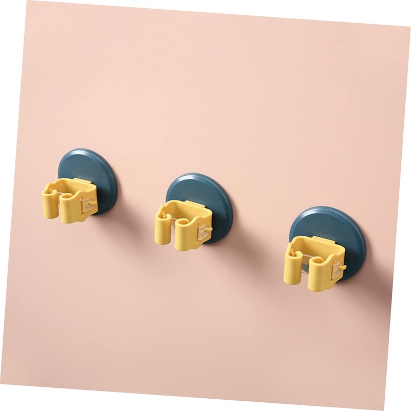 NOLITOY 3pcs Wall Mounted Mop and Broom Holder Clips Slip