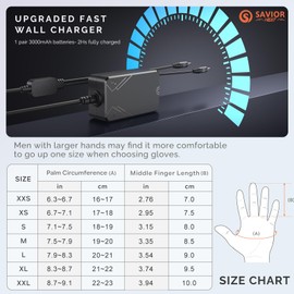 SAVIOR HEAT 3.0 Upgraded Heated Mittens for Women,7.4V 3000mAh Battery Ski Gloves,Fast Charging&Bluetooth-Controlled Electric Waterproof Touchscreen Winter Gloves Ideal for Skiing Snowboarding,Camping