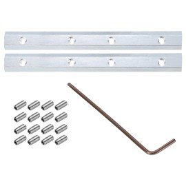sourcing map 2pcs 40 Series Straight Line Connector 4 Inch with M6 Mounting Screws and Wrench Corner Bracket for T/V Slot 4040 Series Carbon Steel Extrusion Profile, Silver Tone