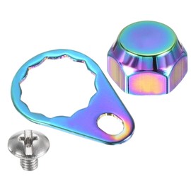 PATIKIL Fishing Reel Handle Screw Nut Locking Plate Right Hand Screw M8 Nut Cap Replacement for DIY Fishing Accessories Color