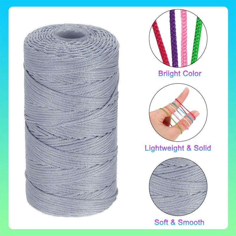 sourcing map Nylon String Cord 1.5mm x 218 Yards Macrame