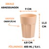 ENGELLAND - 15 x Plastic Cups Apricot Pastel Colours 400ml