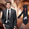Puistr Mens Novelty Religous Necktie 3.27" (8.3CM) Christian Cross Jesus