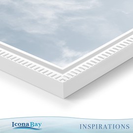 Icona Bay 7x5 Picture Frames (White, Pack of 1) Beautifully Detailed Moulding, Contemporary Picture Frame, Wall Mount or Tabletop, Inspirations Collection