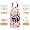 Xuwenz Kiss The Cook Bib Apron with Adjustable Neck for