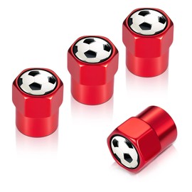 Tire Valve Stem Caps,Wheel Caps Compatible with Nissan 350 370Z GTR Skyline SUV Series All Models,Metal Air Valve Cover Car Accessory,Not Made by Nissan,4 Pcs(Red)