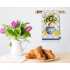 LSJEHTQ Chinoiserie Lemons Tree Kitchen Towels, Blue and White Porcelain
