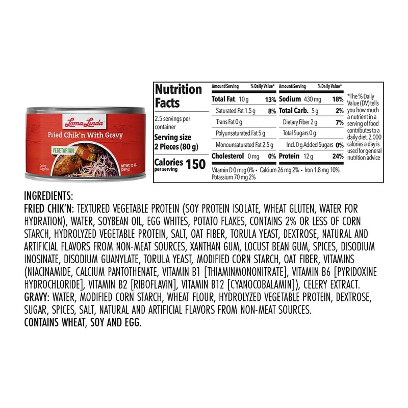 Loma Linda - Plant Based Meats (Fried Chik'n with Gravy