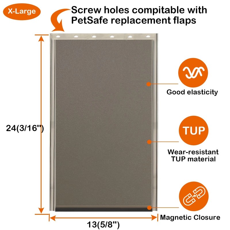 Wordcam X-Large Dog Door Replacement Flap Compatible with PetSafe Freedom