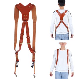 Omabeta 1PCS Camera Shoulder Strap with 40-80cm/15.7-31.5in Adjustable Length, Leather Camera Harness Photographers Cameras Gear with 1/4 inch Standard Screw for SLR Cameras