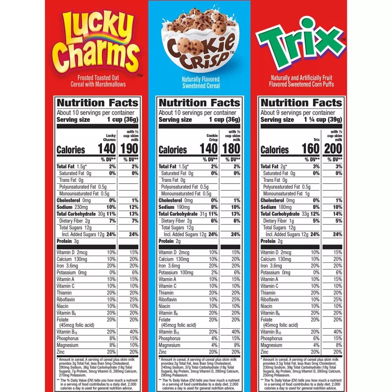 General Mills Cereal, Variety Pack, 38.5 oz.