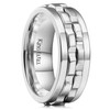 King Will Mens Silver Gear Spinner Stainless Steel Rings Fidgets