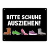 Bitte Schuhe ausziehen Metal Sign XL in 21 x 28