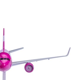 Bswath 1:400 Scale Model Plane Columbia A320 Pink Model Airplane Diecast Airplanes Model for Gift and Collection