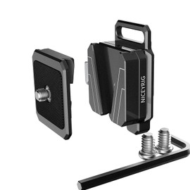 NICEYRIG Quick Release Baseplate with V-Lock Assembly Kit, for Arca Standard Multi-Purpose Camera Base Plate Applicable for V-Mount Battery, Flash Light, Mic - 441