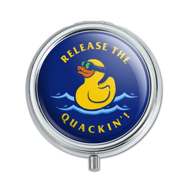 Release The Quackin' Kraken Rubber Duck Funny Humor Pill Case Trinket Gift Box