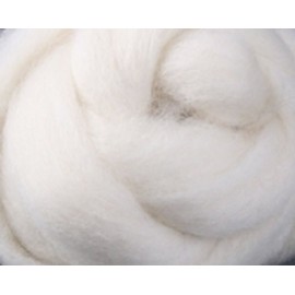 Corriedale Wool Roving One Ounce Assorted Colors for Felting and Spinning (Natural White)