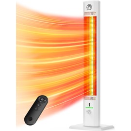 BALKO 42INCH Outdoor Heater, 9 Heat Levels & 540Min Timer, Child Safety Lock, IP65 Waterproof Garage Heater, 1500W Infrared Heating,Tip-Over & Overheat Protection, Patio Heaters for Outdoor Use Indoor