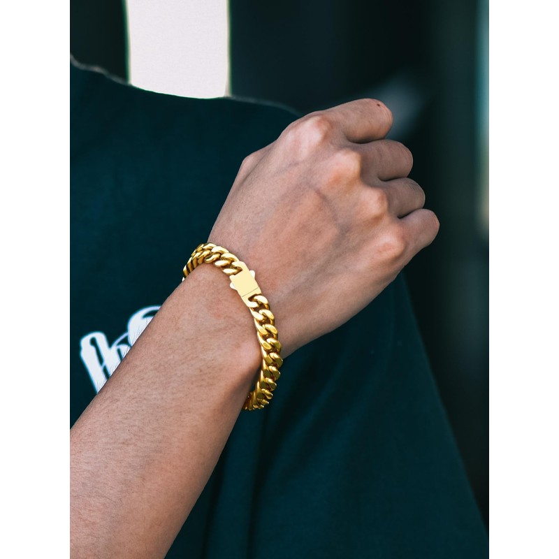 Richsteel Bracelet For Men Hip Hop Jewellery Gold Chain Boys