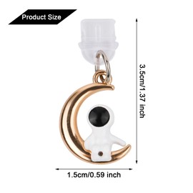 Gosknor Phone Dust Plug Charm, Cute Astronaut Moon Pendant for Kindle Cell Phone Dust Plug Charm Type C USB Charging Port Anti Dust Plugs for Earphone Jack Stopper Cap Accessories