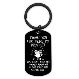Funny Christmas Gifts for Brother Keychain If I Had A Different Brother Key Chain for My Brother Birthday Gift from Sister Little Older Teen Big Brother Xmas Bday Gifts Ideas