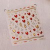 5D Red Heart Nail Art Stickers, Self-Adhesive Love Nail Stickers,