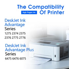 667XL Ink Cartridge Black and Color Combo Pack Compatible for HP Ink 667 667XL Printer Ink Work with DeskJet 1275 2374 2375 2376 2775 2776 6075 6475 6476 Printers (2Pack)