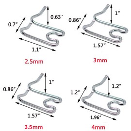 Supet Dog Prong Collar Extra Links with Rubber Cups, Set of (3) Chrome Links, Steel Chrome Plated Dog Prong Training Collar Links, Pinch Collar and Dog Correction Collar Links