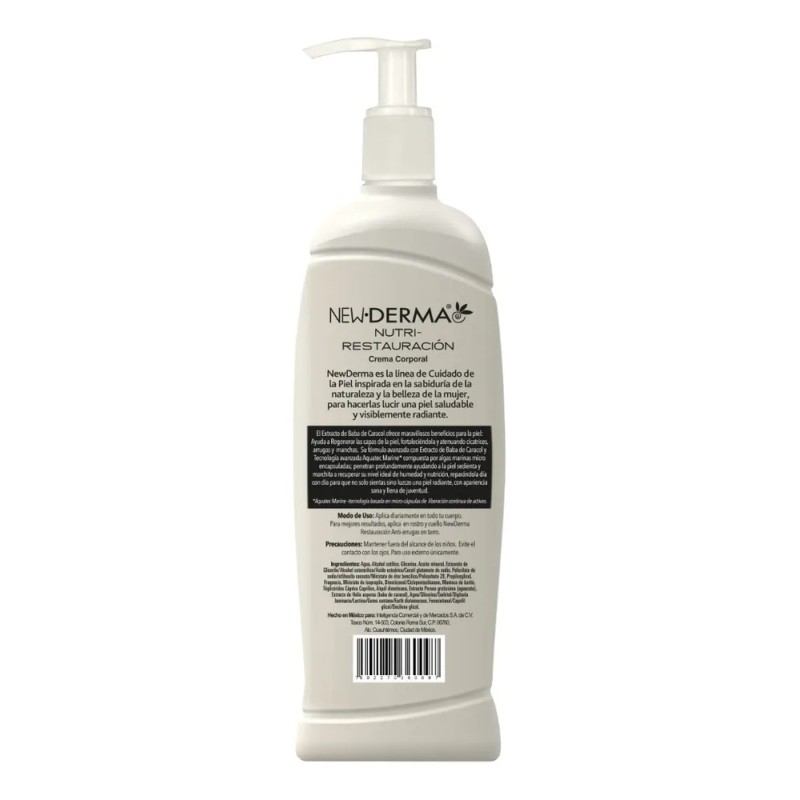 Crema Corporal NewDerma Baba de Caracol 400ml