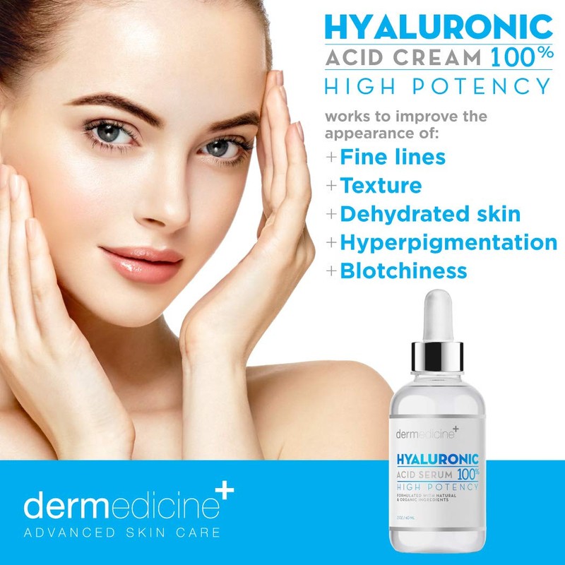 100% Pure Hyaluronic Acid Serum Anti Aging Serum Moisture and