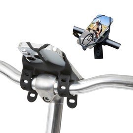 Bone Soporte de teléfono Universal para Bicicleta, Soporte de Bicicleta para T-Shape U-Shape Stem, Stemless Bikes con absorción de Impactos Compatible con teléfonos 4.7"-7.2"- Bike Tie 4 Pro MAX
