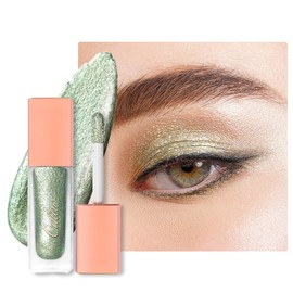 Oulac Liquid Glitter Eyeshadow Liquid Eyeshadow Green Eyeshadow Liquid Eyeliner Sparkle Glitter Eye Make up| Glitter Finish Smooth Shimmer Eyeshadow| Vegan& Cruelty-Free, 5.4g (19)