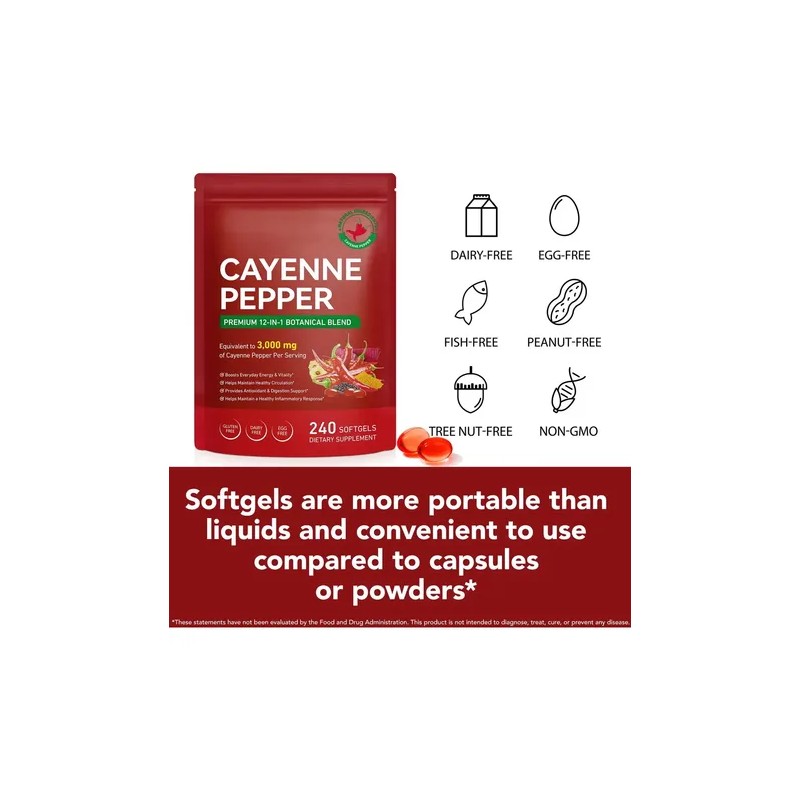 Daiasns Cayenne 1500 Mg Cápsulas Blandas 12 En 1 Botánica