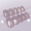 24 Pcs Pink Gradient Nail Tips for Wedding, Party, Holiday,
