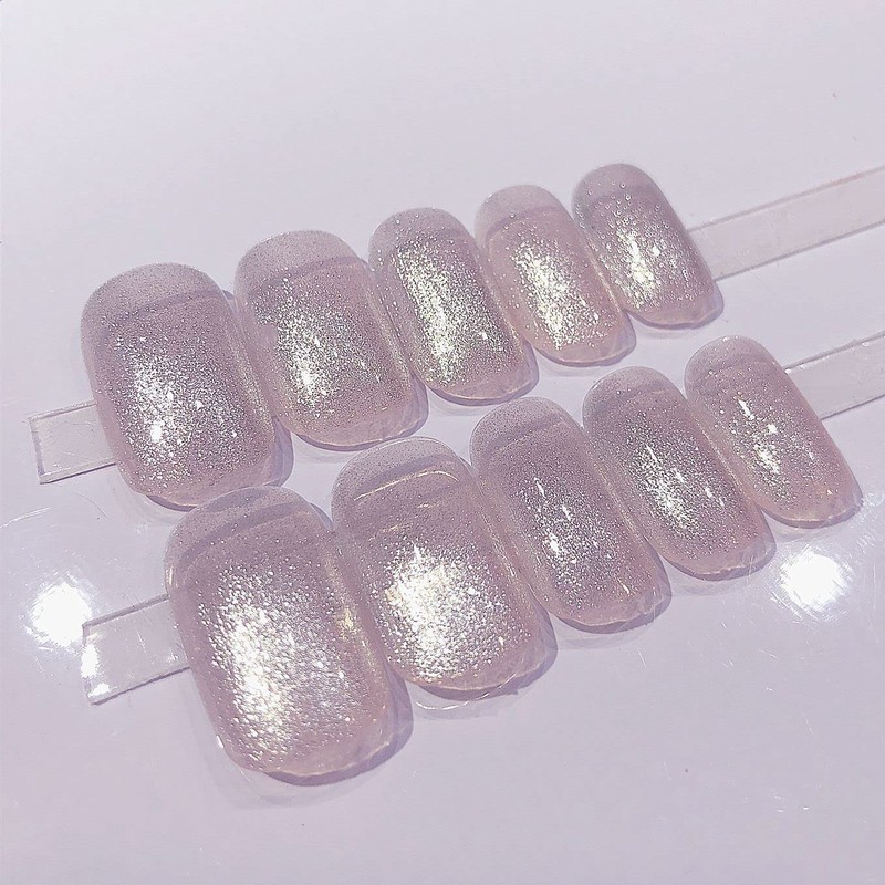24 Pcs Pink Gradient Nail Tips for Wedding, Party, Holiday,