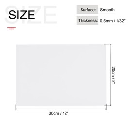 MECCANIXITY ABS Plastic Sheet 12 Inch x 8 Inch x 0.02 Inch ABS Styrene Sheets for Building Model DIY Crafts Panel White 6 Pcs
