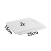 GOOD STUFF White Plastic Slotted Chopping Board Size 25 x