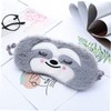 Mikinona 2pcs Cute Plush Animal Eye Mask Soft Cartoon Blindfold