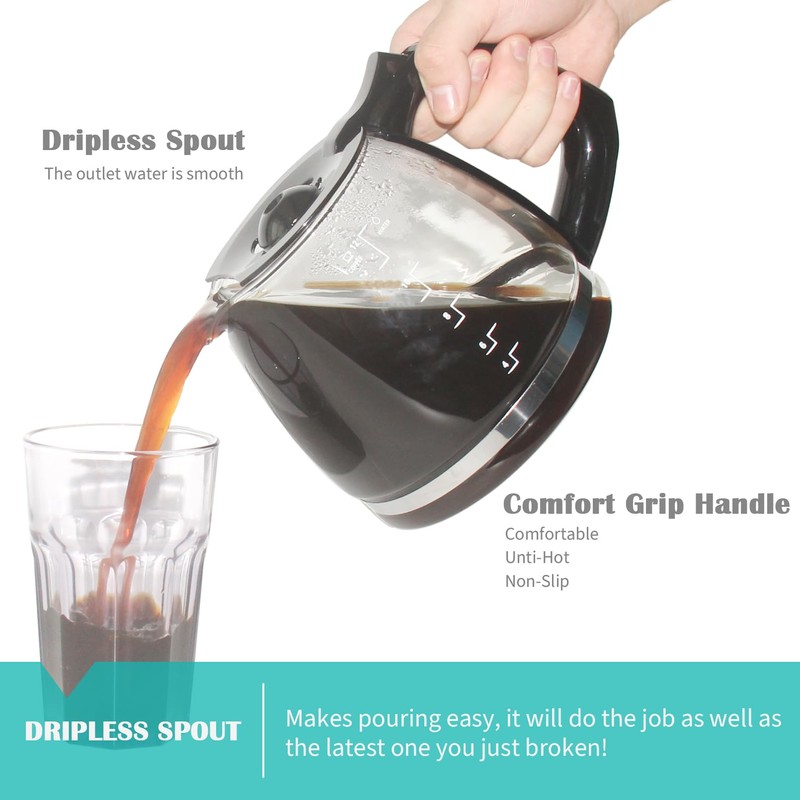 12-Cup Replacement Carafe Compatiable with Black and Decker Coffee Maker