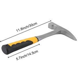ZOENHOU 2 PCS 32 oz Rock Pick Hammer with Pointed Tip, Geological Tools Rock Hammer Brick Hammer with 12 Inch Shock Reduction Skid Handle