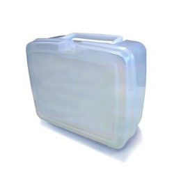 Lunchbox Translucent Plastic with White Handle