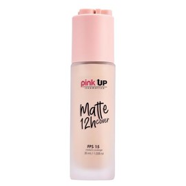 PINK UP | Matte Cover | Maquillaje líquido de cobertura media | Controla brillo facial y acabado mate por 12 horas | Ideal para piel mixta a grasa | M