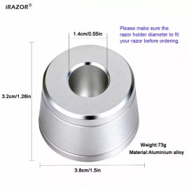 iRAZOR 안전 면도기 스탠드 개방 직경 0.55인치 1.4cm 알루미늄 합금 남성용 욕실 카운터탑용 iRAZOR Safety Razor Stand Open Diameter 0.55inch 1.4cm Aluminum Alloy Men's Bathroom Countertop